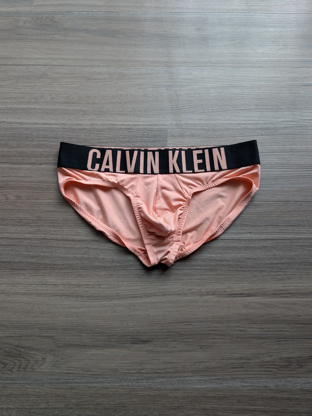 Calvin Klein Underwear Peach Briefs with Black Logo Waistband